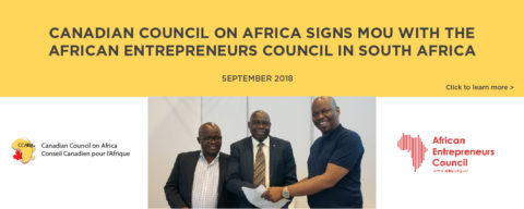 CCAFRICA SIGNS MOU WITH THE AFRICAN ENTREPRENEURS COUNCIL IN SOUTH AFRICA